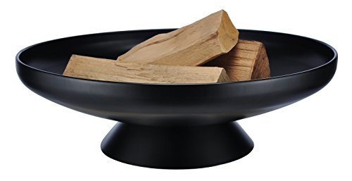 Jardinion Foyer de qualité 59cm, Noir Intense, Acier Massif, résistant au feu, Bois, Camp Terrasse, Jardin Noir STK