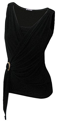 Women's Grecian Style Breastfeeding Nursing Top (Small, Black)