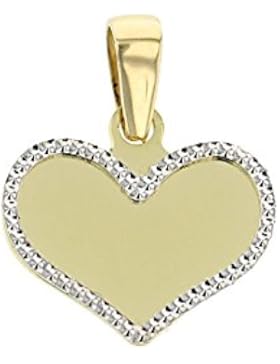 Goldanhänger Herz 585 Gold Anhänger Kettenanhänger Bicolor Schmuck 3805