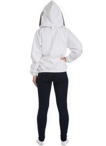 Natur Bienenhaus – Max Schützen – Bienenzucht Jacke – weiß – (One Piece) – Klare Sicht Zaun Schleier – maximalen Schutz – Professionelle & Anfänger Imker - 4