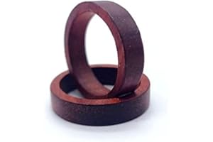 CRIGEMA - Anillo de madera natural de sándalo - negro o marrón - hombre mujer - talla 16,5-17,5-18,5 mm