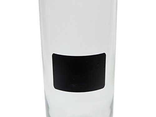 Viva Haushaltswaren – 1 x Glasflasche 1000 ml mit Bügelverschluss aus Porzellan zum Befüllen, als Milchflasche und Saftflasche verwendbar (inkl. Beschriftungsetikett) - 4
