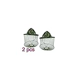  Ndier 2 Piezas Camuflaje Apicoltura apicoltrice Anti-zanzara Abeja Bug Insecto Máscara con Cabeza de Red Gorro de protección de Pesca Outdoor Face