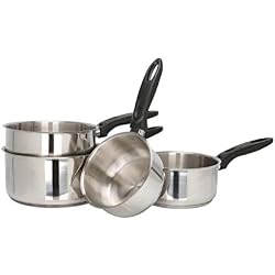Sitram Série de 4 casseroles 14/16/18/20 cm - acier inoxydable - poignée thermorésistante - tous feux dont induction - 710482