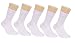 Footprints Kids ORGANIC Cotton SCHOOL Socks - Boys and Girls - Calf length- Pack of 5 (White) - Extra soft and Breathable RS.240.00