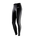 Spiro Women's Base Bodyfit Layer Running Leggings Black 8 With Grey Cotton Sports Cap