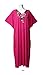 Produktbild (15095 Fuschia) Damen Cotton/Polyester Knitted with White Embroidery Long Kafta. One Size Fit UK 10-32