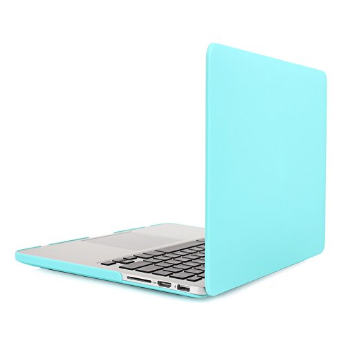 Matt Notebookhülle / schützen Koffer für MacBook Pro 13 Zoll mit Retina-Display (Modell A1502 / A1425 ohne DVD-Player) – Türkis (Mit einem kostenlosen europäischen Version transparenten Tastaturschutz Haut) - 2
