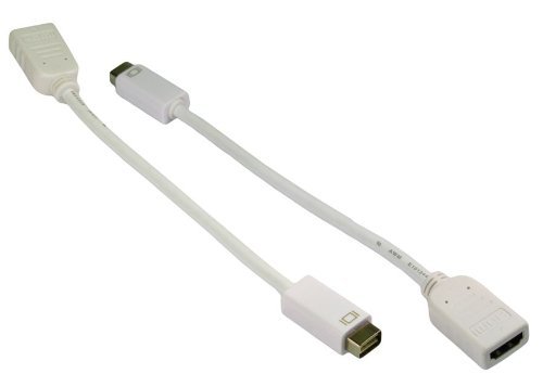 Apple Mini-DVI (male) auf HDMI (weiblich) Video-Adapter-Kabel - weiß gefärbt - OFC (Oxygen Free Copper) - abgeschirmt - vollständig geformt