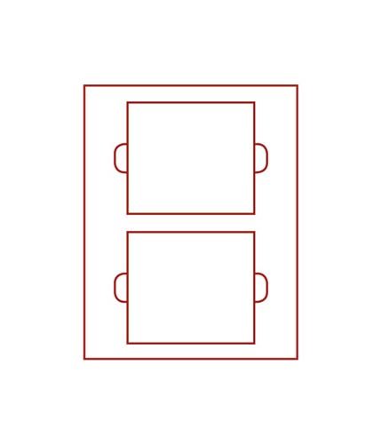 Preisvergleich Produktbild Lindner 2855 LINDNER d-Münzenbox mit rechteckigen Vertiefungen-Rauchglas / dunkelrote Einlage