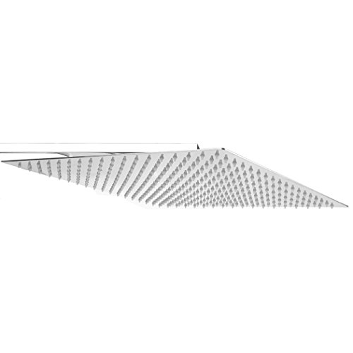 Ancheer Quadratische Duschkopf Regendusche Edelstahl Silber Runde mit Anti-Kalk-Düsen Edelstahl Edelstahl-Duschkopf (40cm x 40cm) - 7