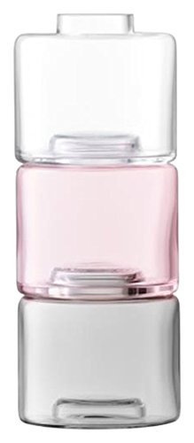 LSA International Stack Vase Trio, Glas, klar, 30 cm
