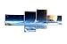 Produktbild Leinwandbild Neuer Planet LW354 Wandbild, Bild auf Leinwand, 4 Teile, 200x90cm, Kunstdruck Canvas, XXL Bilder, Keilrahmenbild, fertig aufgespannt, Bild, Holzrahmen, Space, Weltall, Mond,