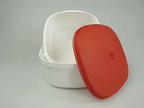 TUPPERWARE Küchenhelfer Sieb Sieb-Servierer 2,5 L rot-weiß Servier Multi-Server - 2