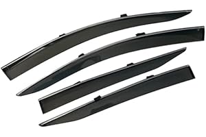 K - KONNEKT Wind Deflector Set for Toyota Prius | Set of 4 Pcs - Front and Rear | 2016-2022 (Chrome)