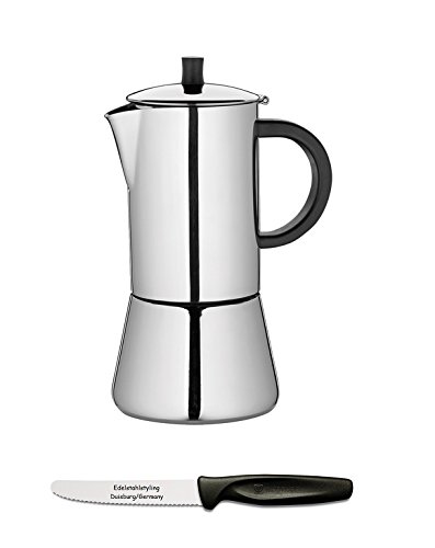 Cilio 342024 FIGARO Espressokocher 4 Tassen poliert + Edelstahlstyling Universalmesser im Set Cilio 342024 FIGARO Espressokocher 4 Tassen poliert + Edelstahlstyling Universalmesser im Set Bilder