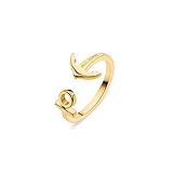 PAUL HEWITT Damen Ring ANCUFF aus Ionen Plattiertem Gold mit Anker PH-FR-ARi-G-52