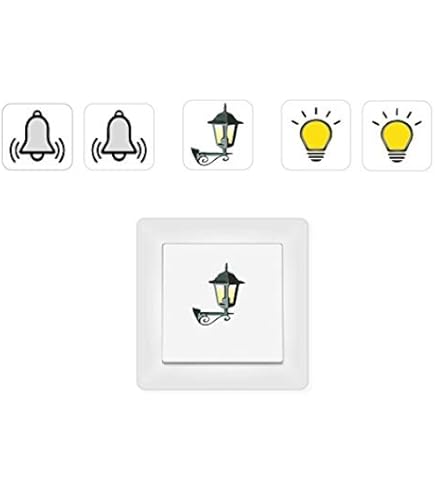 Set Di 4 Adesivi Per Interruttori E Campanelli - Simboli Per Elettrodomestici, 2.5x2.5 Cm - Foto 8