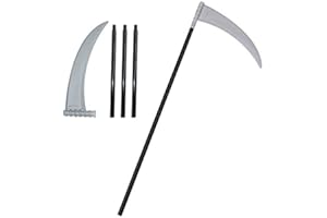 DIYASY 90CM Grim Reaper Scythe, Halloween Grim Reaper Plastic Scythe Halloween Fancy Dress Accessory for Halloween Cosplay Decoration