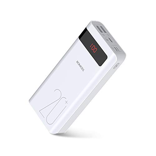 Romoss Power Bank 20000mAh QC3.0, Type-C PD, Caricatore Portatile Quick Charge avec 3 Uscite e 3 Tipi di Compatibile con Tutti i Telefoni e Tablet?Regalo di Natale?
