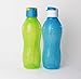 Produktbild Tupperware EcoEasy Trinkflasche to Go 2X 750ml Blau/Hellblau + Grün/Türkis + Geschenk Hängelöffel Petrol
