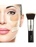 Meilleur synthétique Fondation Brush Flat Top Kabuki Face Brush Applicateur Blender - Grande pour liquides, crèmes, Contour, Poudres, Mineral, Translucide Poudre Maquillage - Flawless application Airbrush - Soies synthétiques - Vegan - Par New8Beauty