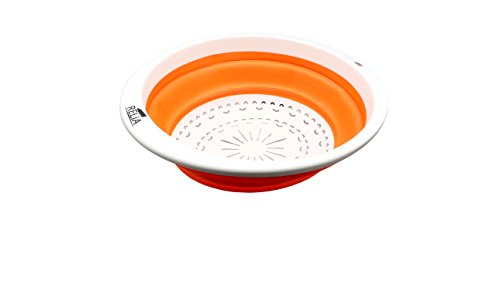 RELiA Seiher Küchensieb faltbar platzsparend (L, orange)