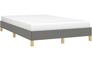vidaXL Sängram utan madrass mörkgrå 120x200 cm tyg