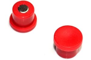 MAGNOSPHERE 20 x Punaise magnétique aimant pour tableau Ø 10mm x 8mm Néodyme (NdFeB) - ROUGE - force 0,5kg - 20 pièces - Aimants puissants pour frigo, tableaux magnétiques, tableaux blancs, whiteboard