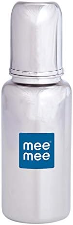 Mee Mee Premium Steel Feeding Bottle, Silver, 240 ml