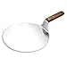 Produktbild Edelstahl Pizzaschaufel Steak Grill Teller Kuchen Pfannkuchen Blattkreisholzgriff Schaufel bewegen