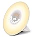 Produktbild JUHUA Lichtwecker Wake Up Licht Sunrise und Sunset Tageslichtwecker mit Snooze Funktion & FM Radio & Adapter 7 Klänge für Werktage und Wochenenden für Kinder Erwachsener
