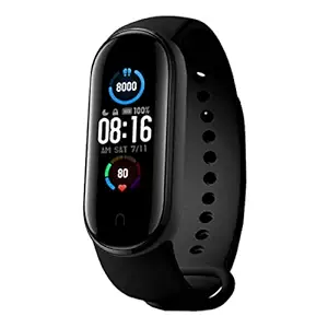 Tokdis Smart Band 2.5 ? Fitness Band, 1.1-inch Color Display, USB Charging, 3 Days Battery Life, Activity Tracker, Men?s and Women?s Health Tracking, Black Strap