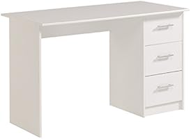 Parisot 6493BURE Bureau - Bureau 3T Blanc Bois
