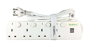 Travel Adapter THAILAND Multi Extension Lead 2 Pin: Amazon.co.uk ...