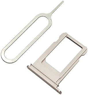 Cemobile SIM Card Tray Slot Holder Replacement for iPhone 7 4.7 Inch + SIM Card Tray Open Eject Pin (Rose Gold)