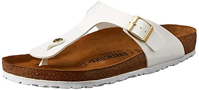 Birkenstock Gizeh, Tongs Femme, (Vernis Blanc), 35 EU