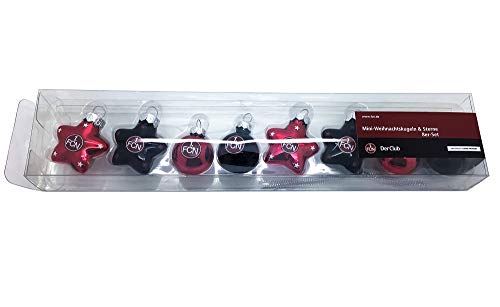 1. FC Nürnberg Mini-Christbaumkugeln und Sterne 8er Set