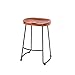 Produktbild High stool Metall Barhocker Eisen hohen Stuhl Café Freizeit Stuhl aus Holz Sitzbrett ergonomisches Design mit Anti-Rutsch-Pad komfortabel und stabil 65CM
