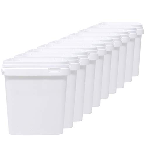 D' Luxy Pack 10 Cubos de Polipropileno Alimentario, 5 L (21x19cm). Reciclable, 100% Libre de BPA