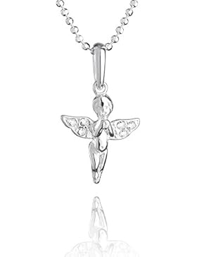 fish - Jungen, Mädchen-Silberkette Sterlingsilber 925 Swarovski Elements Engel Anhänger