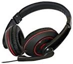 Headphones with Microphone Phoenix Talk and Play Type Gaming Black and Red