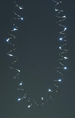 Premier Set of White LED wire lights with timer and 25 White LED Bulbs