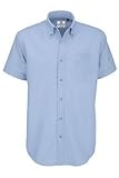  Camisa Oxford de B&C, de manga corta, para hombre Oxford blu medium