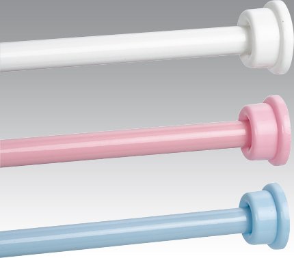 ALU WINKELSTANGE DUSCHVORHANGSTANGE UNIVERSALSTANGE WEISS 3 er INCL DECKENSTÜTZE! CORNER SHOWER ROD WHITE! - 2