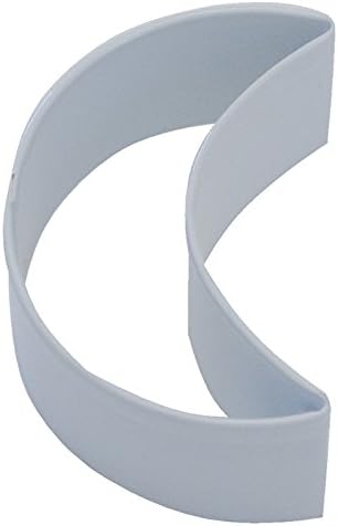 R&M Crescent Moon 3" Cookie Cutter White with Colored, Durable, Baked-on Polyresin Finish