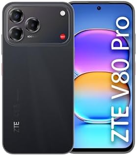 ZTE V80 Pro Smartphone 4G RAM 20GB(8+12), memoria 256GB, Display 6,75" High-res 120HZ con Live Island 2.0, Tripla fotocamera 108MP, Fotocamera frontale 16MP, Android 16, Batteria 5000mAh - Nero