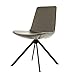 Produktbild Barstuhl Esszimmerstuhl NordiBackrest Studie Lederstuhl Metallstuhl Braun/Grau Optional by Mieoson (Farbe : Gray)