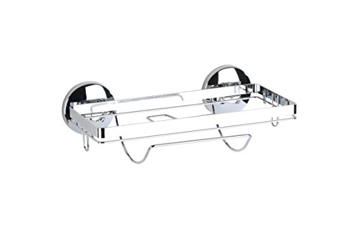 WENKO 5871100 Magic-Loc Küchenrollenhalter – Befestigen ohne Bohren, verchromtes Metall, 28 x 9 x 13 cm, Silber glänzend - 3