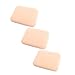 3 Pcs Rectangular Powder Puff Cosmetic Makeup Sponge Beige + Case